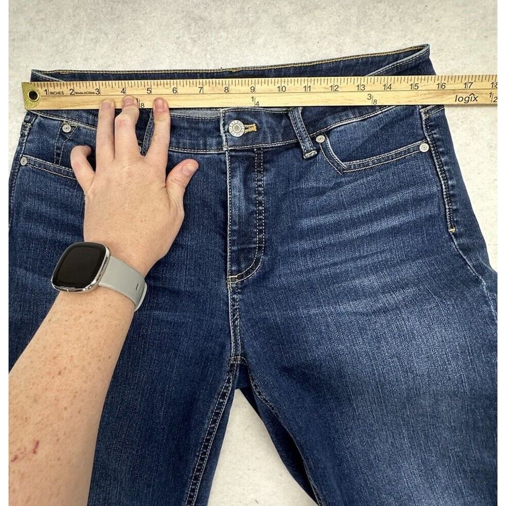 Talbots Curvy Bootcut‎ Womens Jeans Size 8 Dark Wash Mid Rise Denim Blue - Picture 5 of 8